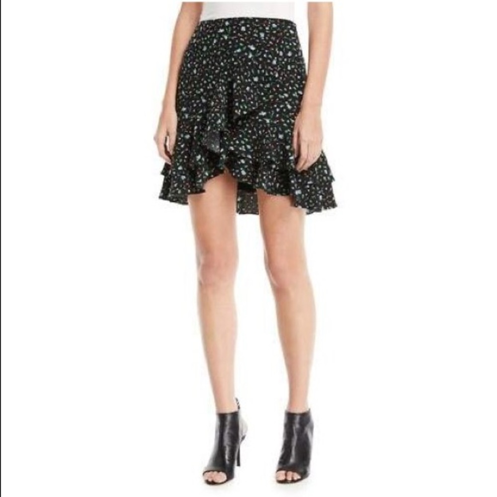 Club Monaco Faux Wrap Ruffle Mini Skirt